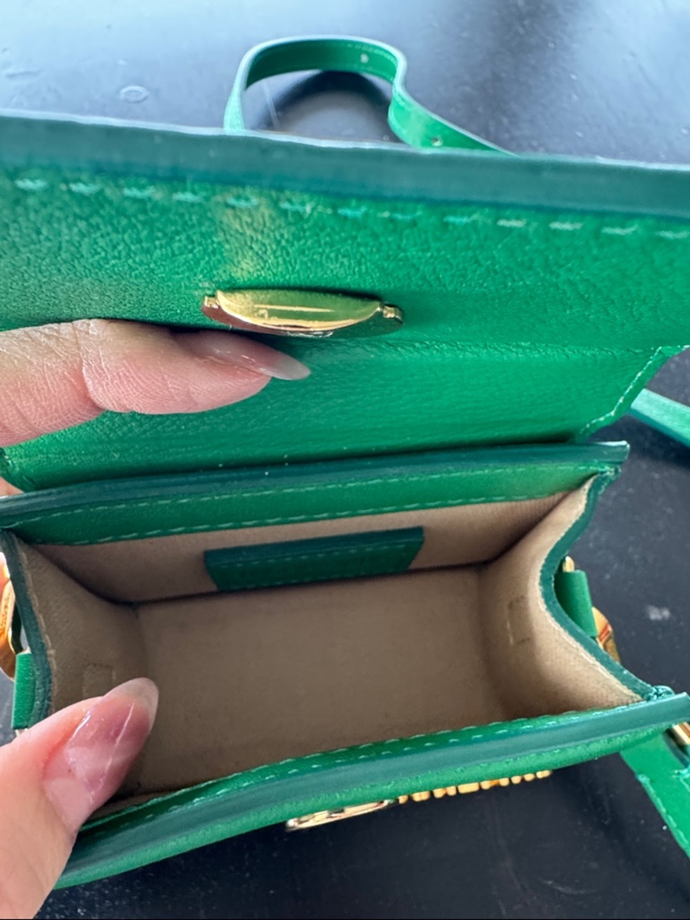 Jacquemus Emerald Green Mini Leather Top-Handle Bag ✨ - Picture 6 of 10